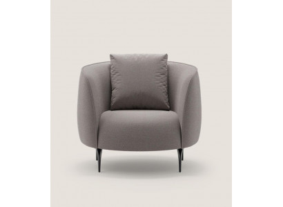 Taupe Moderner Sessel Wohnzimmer Einsitzer Luxus Design Polster Möbel Lounge