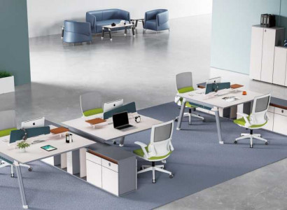 Büro Einrichtung Möbel Schreibtischen Team Tisch Counter Büromöbel