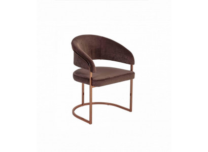Brauner Luxus Esszimmer Stuhl Moderner Polster Sitzer Textil Möbel Neu