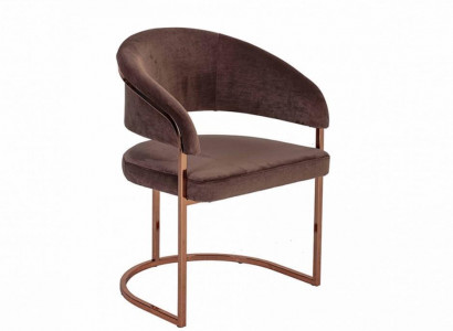 Brauner Luxus Esszimmer Stuhl Moderner Polster Sitzer Textil Möbel Neu