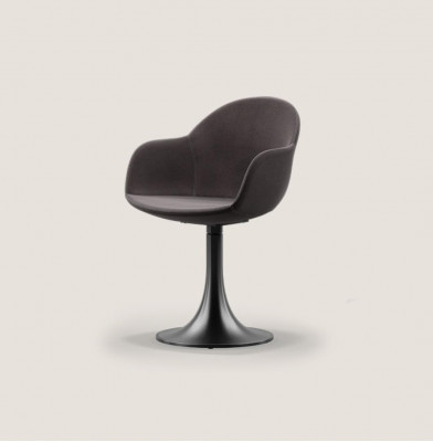 Designer Schwarzer Esszimmer Stuhl Mit Edelstahlfuß Luxus Einsitzer Neu