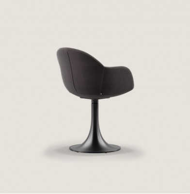 Designer Schwarzer Esszimmer Stuhl Mit Edelstahlfuß Luxus Einsitzer Neu