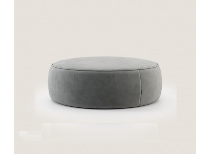 Runder Grauer Sitzhocker Luxus Pouf Schlafzimmer Möbel Beistellhocker