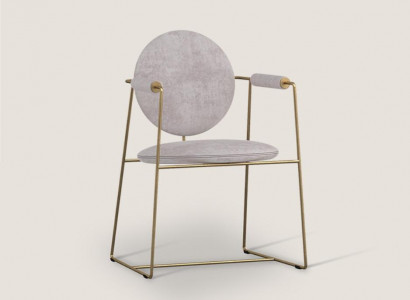 Weißer Luxus Stuhl Mit Armlenhen Esszimmer Möbel Edelstahlgestell Stil