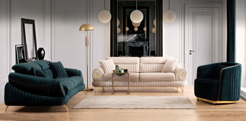 Wohnzimmer Polstermöbel Textil Sofagarnitur 331 Sitzer Modernes Sofa