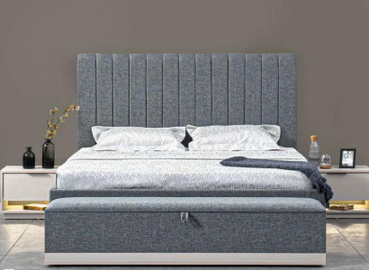 Bett Textil 2x Nachttische 3tlg. Schlafzimmer Set Möbel Modern Luxus