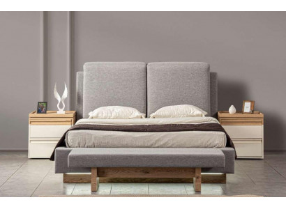 Design Schlafzimmer 3tlg. Bett 2x Nachttische Moderne Luxus Set Möbel
