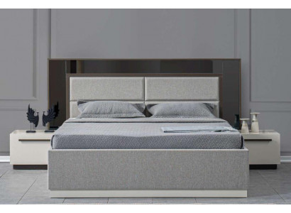 Bett 2x Nachttische 3 tlg. Schlafzimmer Design Luxus Italienische Stil
