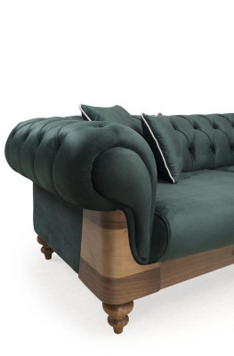 Grüner Chesterfield Dreisitzer Couch Wohnzimmer Sofas Sitzmöbel Couch