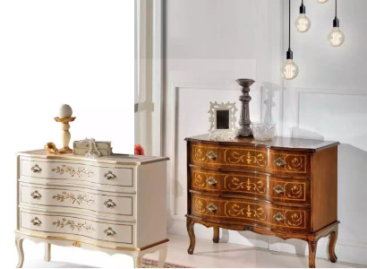 Exklusive luxuriöse neue Kommode aus braunem Holz für das Wohnzimmer