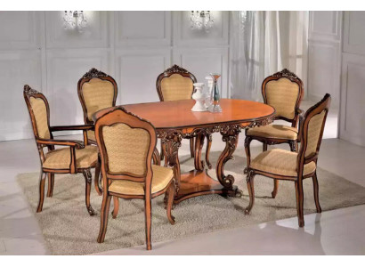 Set Esstisch 4x Stühle 2x Armlehnenstuhle Esstischgruppe Holztische Tische