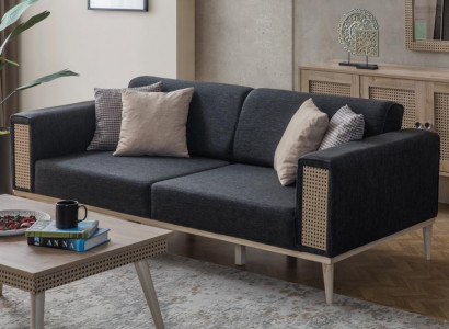 Sofa 3-Sitzer Hochwertiges Design modernes Textilsofa Wohnzimmer