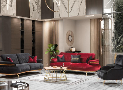 Moderne Wohnzimmermöbel Set Polster Sofa Sessel Modern 3-tlg