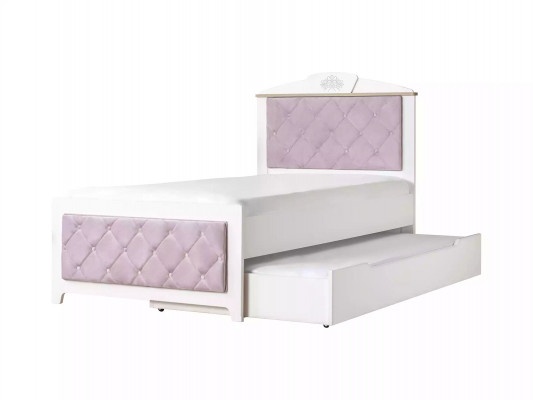 Funktionsbett Chesterfield Ausziehbares Kinderbett Bett 100 Holz Rosa