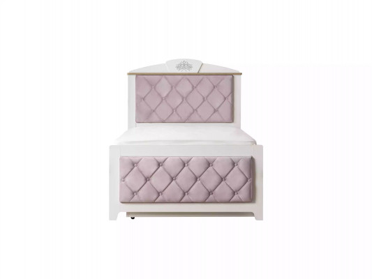 Funktionsbett Chesterfield Ausziehbares Kinderbett Bett 100 Holz Rosa