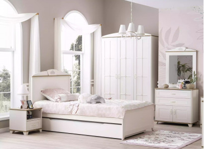 Holzbett Funktionsbett Ausziehbares Kinderbett Bett 120 Holz Weiß Neu