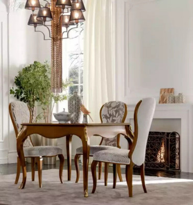 Esstisch Esszimmer Braun Essgruppe Klassischer Tisch 4x Stühle Set 6tlg