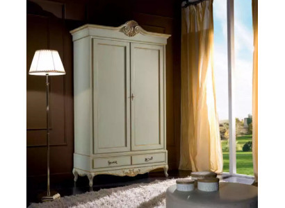 Klassischer Kleiderschrank Möbel Holz Schränke Schlafzimmer Weiß Neu