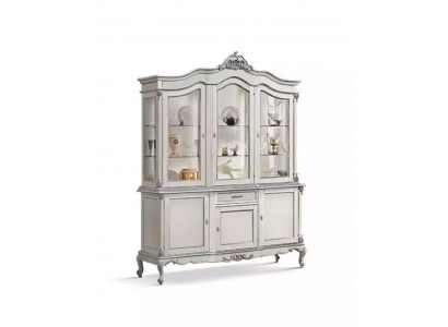 Vitrine Glas Schrank Echtholz Vitrine Anrichte Italienische Wohnzimmer Möbel Neu