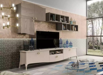 Wohnwand rtv Wandschrank Regal Wohnzimmer Holz Schränke Wand Regale