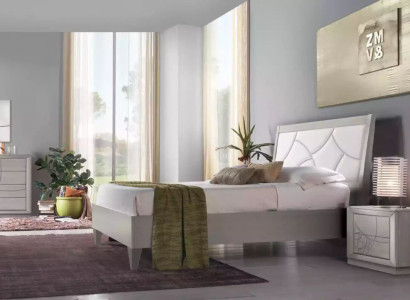 Schlafzimmer Set Bett 2x Nachttische Konsole Betten Luxus Polster 5 tlg.