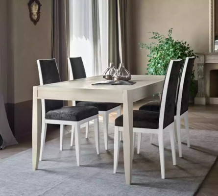 Modern Esszimmer Set Tisch Klassische Stuhlgruppe 4x Stühle 5tlg. Set Sitzgruppe