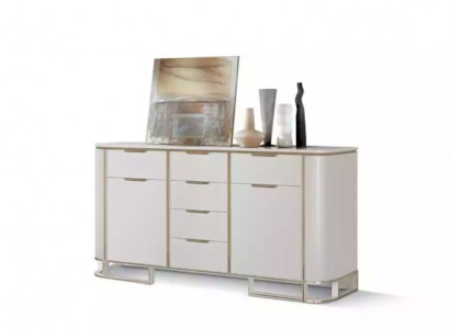 Sideboard Italienische Holz Möbel Design Luxus Weiß Kommode Schrank Neu
