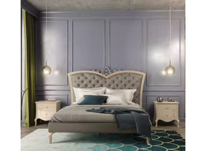 Schlafzimmer Möbel 3tlg. Set Massivholz Nachttische 2x Bett Echtes Holz