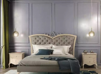 Schlafzimmer Möbel 3tlg. Set Massivholz Nachttische 2x Bett Echtes Holz