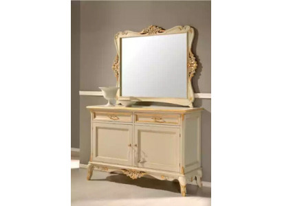 Luxus Sideboard Spiegel 2tlg Kommoden Wohnzimmer Design Möbel Beige