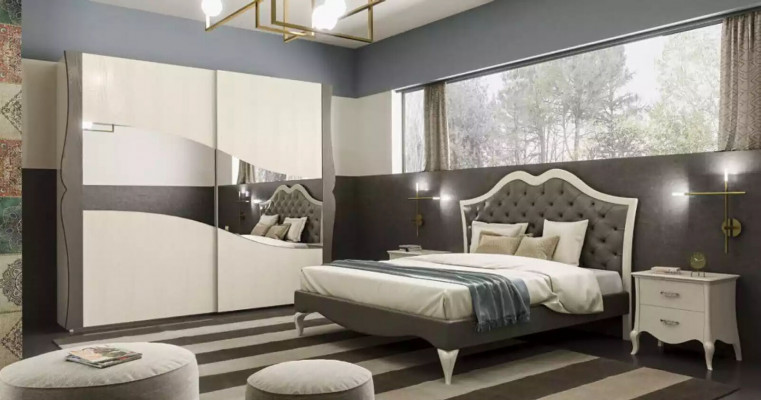 Bett Schlafzimmer Set Bett 2x Nachttisch Modern Italienische Möbel 3tlg