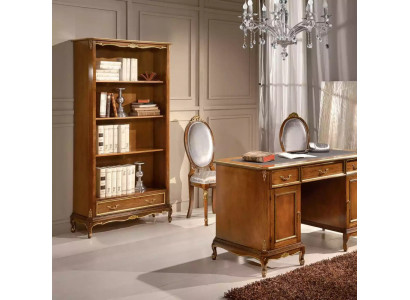Elegantes braunes Holzschreibtisch Bücherregal Büromöbel Sets 2tlg. Set