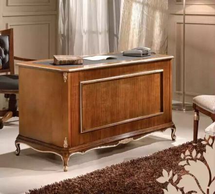 Elegantes braunes Holzschreibtisch Bücherregal Büromöbel Sets 2tlg. Set