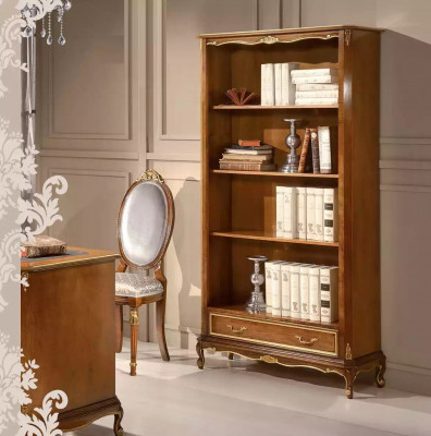 Elegantes braunes Holzschreibtisch Bücherregal Büromöbel Sets 2tlg. Set