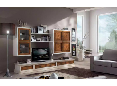 Italienische Holz Möbel Designer Anrichte Wohnwand Wohnzimmer Schrankwand