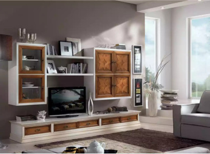 Italienische Holz Möbel Designer Anrichte Wohnwand Wohnzimmer Schrankwand