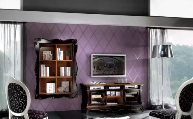 TV Ständer Wohnwand Regale Wohnzimmer Klassische Holz Design Möbel Neu