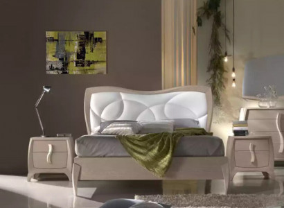 Design Bett 2x Nachttische 3 tlg. Schlafzimmer Luxus Komplett Garnitur