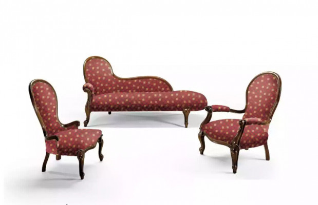 Lounge Sofa Liege Polster Liegen Klassisch Chaiselongue Club Braun Neu