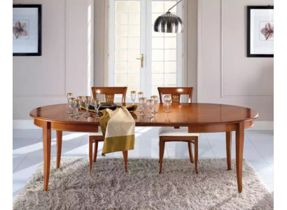 Italienische Möbel Designer Holz Tisch Sitz Ess Zimmer 4x Stuhl Garnitur