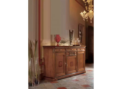 Klassischer Schrank Massivholz Möbel Sideboard Italienische Einrichtung