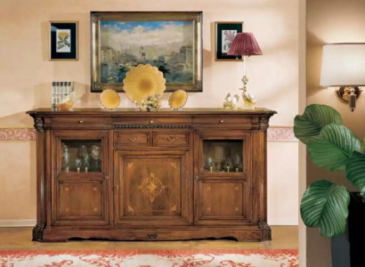 Sideboard Wohnzimmer Kommode mit Schubladen Holz Schrank Braun Neu