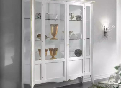 Vitrine Italienische Luxus Wohnzimmer Möbel Schrank Klassisch Stil Holz