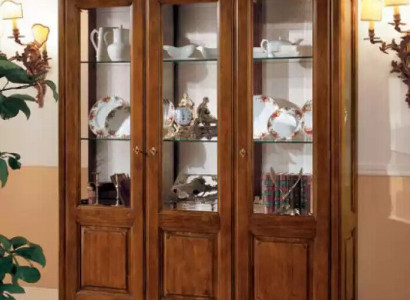 Vitrine Klassische Italienische Wohnzimmer Braun Schränke Anrichte Neu