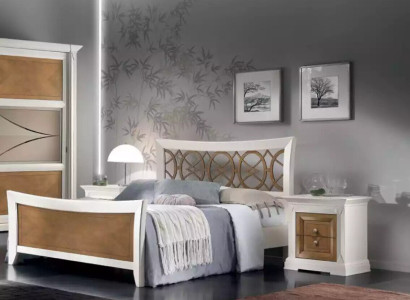 Schlafzimmer Möbel 3tlg. Set Bett Massivholz Nachttische 2x Betten Holz