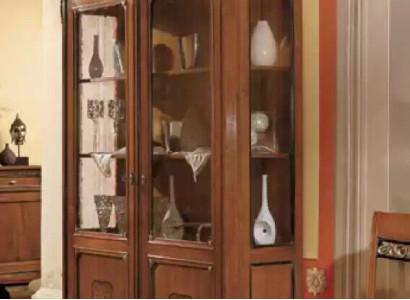 Italienische Möbel Design Holz Klassische Stil Vitrine Schrank Regal