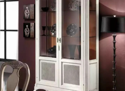 Vitrine Anrichte Vitrinen Luxus Glas Schrank Holz Design Möbel Italien