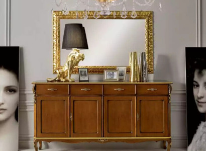 Italienische Stil Möbel Sideboard Schrank Designer Braun Kommode Neu