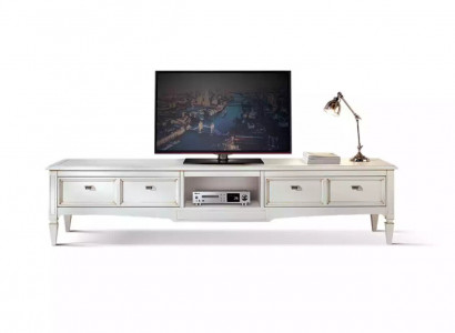 Wohnzimmer Ständer Möbel rtv Fernseher Sideboard Stil Weiß Luxus Holz