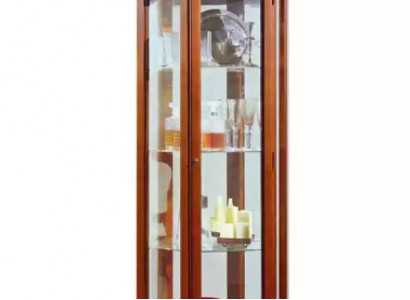 Vitrine Schränke Vitrinen Holz Luxus Wohnzimmer Möbel Schrank Braun Neu
